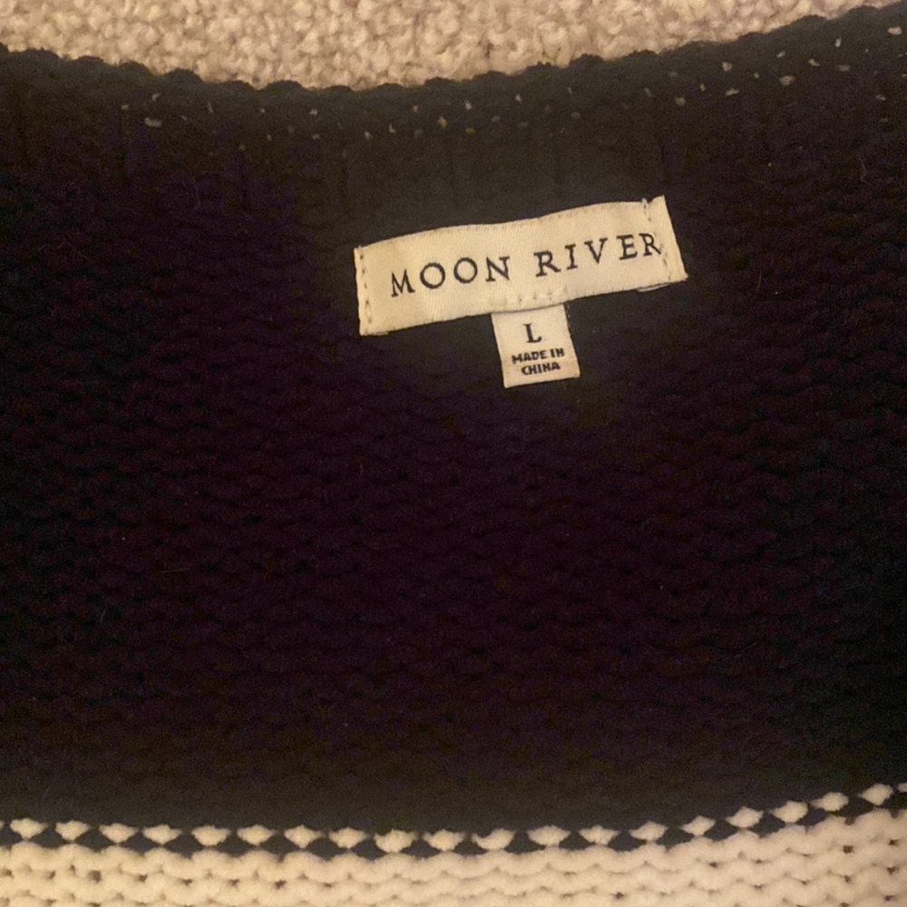 Moon River Women's Color Block striped Duster Long Chenille Sweater - Picture 3 of 3
